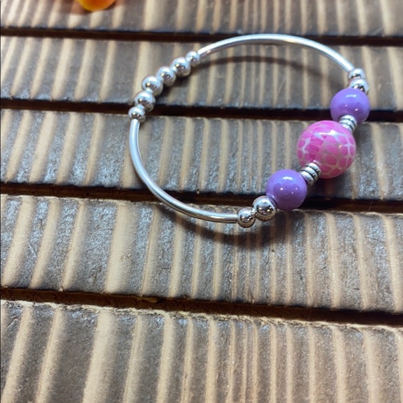 Pink/purple mermaid kids bracelet - Picture 4 of 5